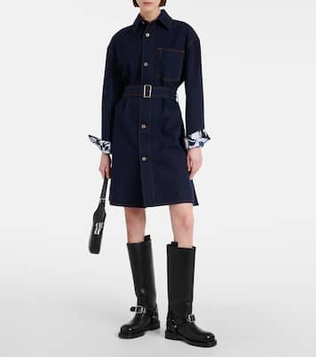 Vestido camisero midi de denim | Burberry