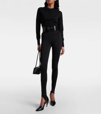 Cardigan raccourci en laine mélangée | Alaïa