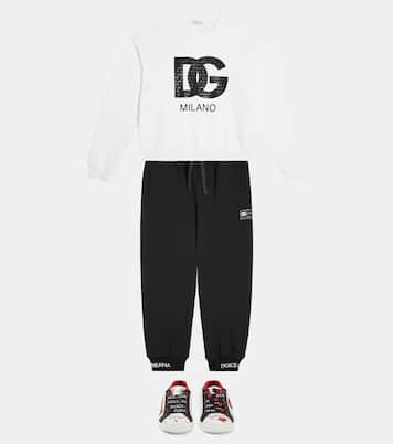 Pantalon de survêtement en coton à logo | Dolce&Gabbana Kids