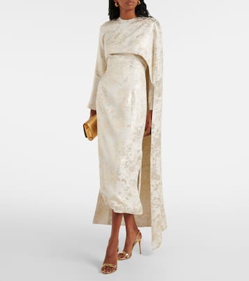 Robe midi Felice en jacquard à fleurs | Markarian