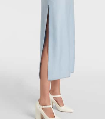 Falda midi Delfina de seda y lana | Gabriela Hearst