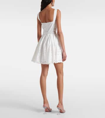 Robe en coton à broderies anglaises | Self-Portrait