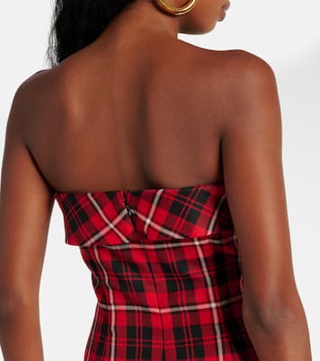 Abito midi in tartan di lana | Alessandra Rich