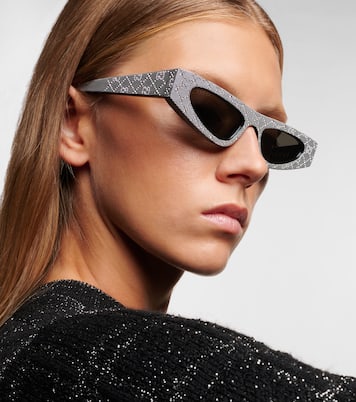 Verzierte Cat-Eye-Sonnenbrille Fashion Show GG | Gucci