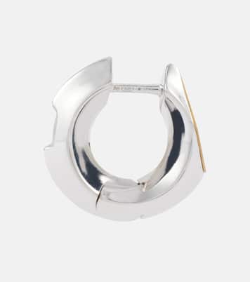 Orecchini a cerchio Hollow Small in argento sterling | Burberry