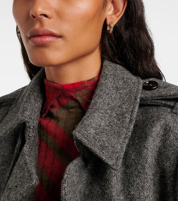 Orecchini a cerchio Hollow Small in argento sterling | Burberry