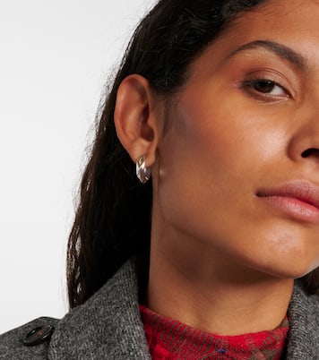 Orecchini a cerchio Hollow Small in argento sterling | Burberry