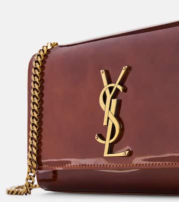 Portafoglio Kate Small in vernice con tracolla | Saint Laurent