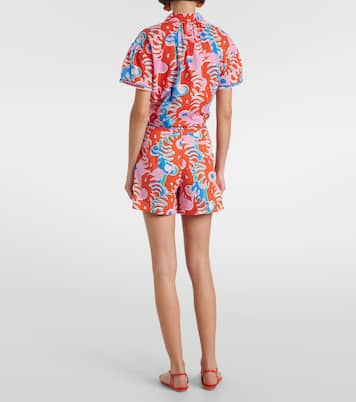 Camicia in cotone con stampa | Poupette St Barth