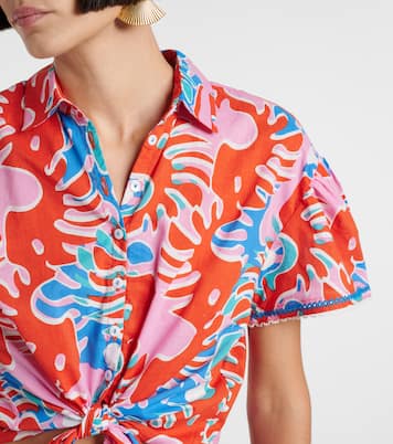 Camicia in cotone con stampa | Poupette St Barth