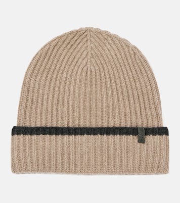 Berretto in cashmere a coste | Brunello Cucinelli