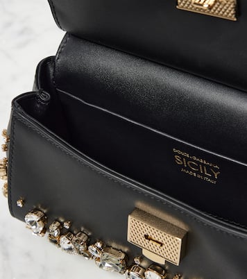 Cabas Sicily Small en cuir à ornements | Dolce&Gabbana