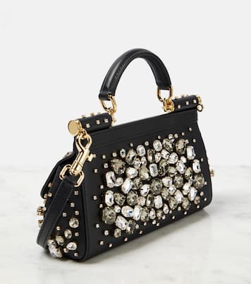 Cabas Sicily Small en cuir à ornements | Dolce&Gabbana