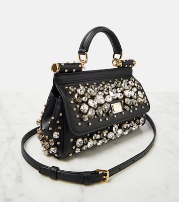 Cabas Sicily Small en cuir à ornements | Dolce&Gabbana