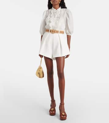Blusa Acacia in ramia con volant | Zimmermann