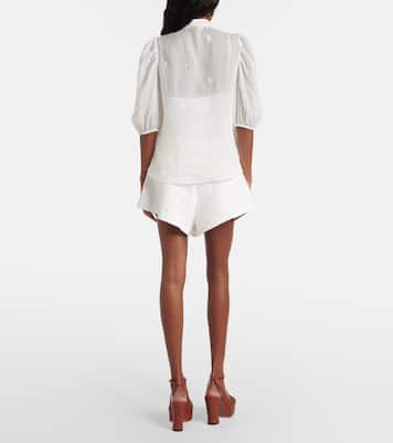 Blusa Acacia in ramia con volant | Zimmermann