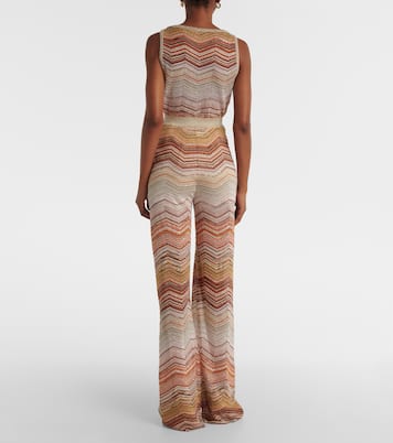 Weite Hose aus Strick mit Pailletten | Missoni
