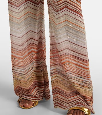 Weite Hose aus Strick mit Pailletten | Missoni