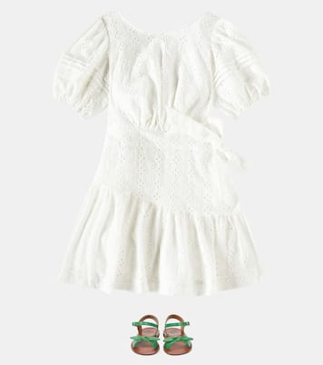 Abito Chantal in cotone sangallo | Poupette St Barth Kids