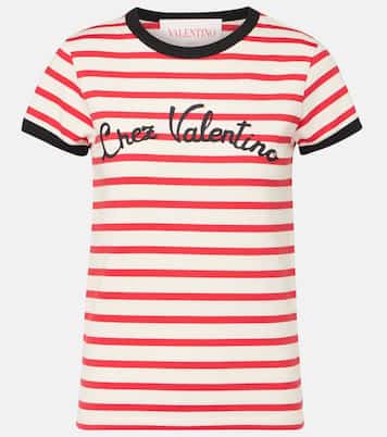 Camiseta Chez Valentino en jersey de algodón | Valentino