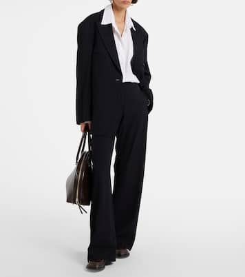 Pantaloni a gamba larga gessati | Acne Studios