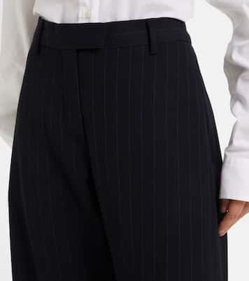 Pantaloni a gamba larga gessati | Acne Studios