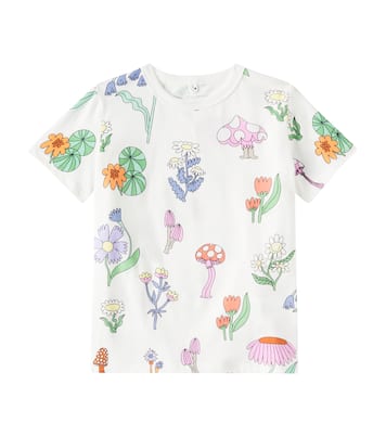 T-shirt in jersey di cotone con stampa | Stella McCartney Kids