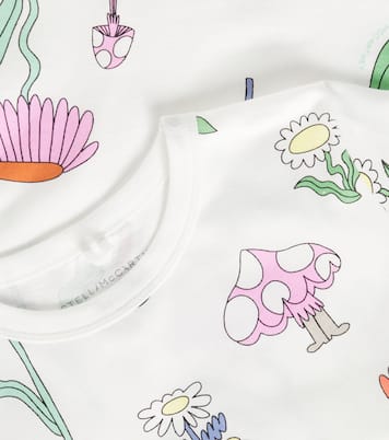 T-shirt in jersey di cotone con stampa | Stella McCartney Kids