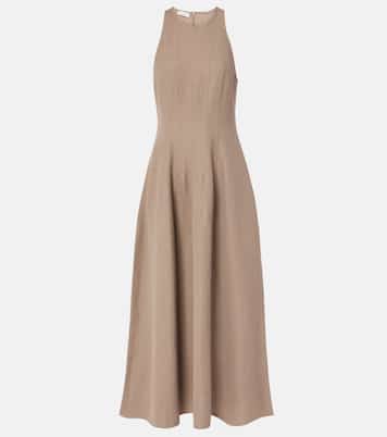 Abito midi in twill | Brunello Cucinelli