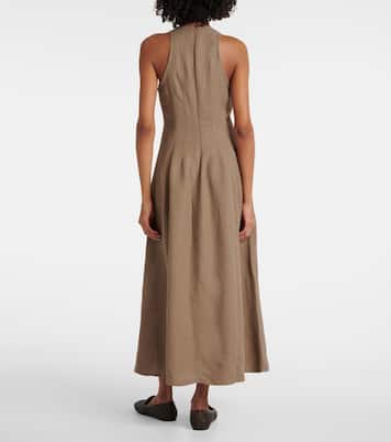 Abito midi in twill | Brunello Cucinelli