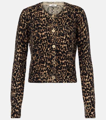 Leopard-print cashmere cardigan | Frame