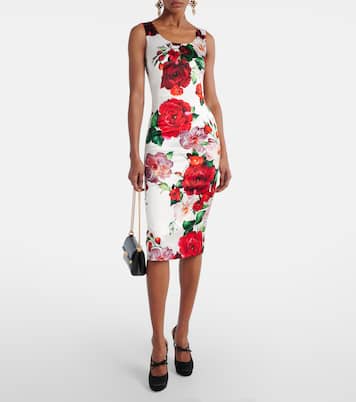 Abito midi con stampa floreale | Dolce&Gabbana