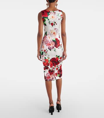 Abito midi con stampa floreale | Dolce&Gabbana
