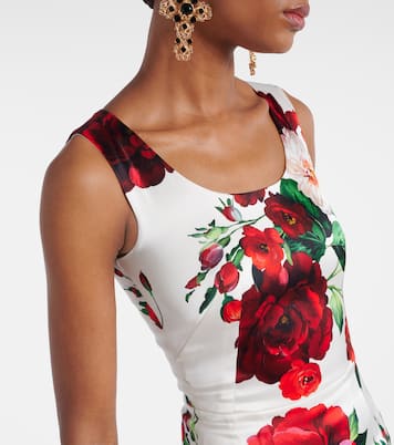 Abito midi con stampa floreale | Dolce&Gabbana