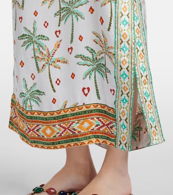 Isabelle printed one-shoulder kaftan | Poupette St Barth