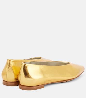 Sofia metallic leather ballet flats | Bottega Veneta