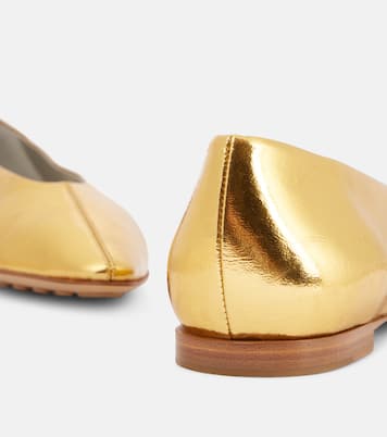 Sofia metallic leather ballet flats | Bottega Veneta