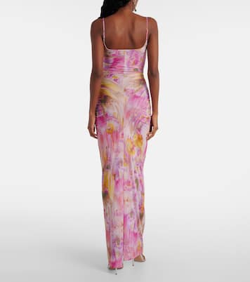 Abito lungo in jersey con stampa | Blumarine