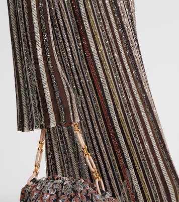 Robe longue rayée en lamé à sequins | Missoni