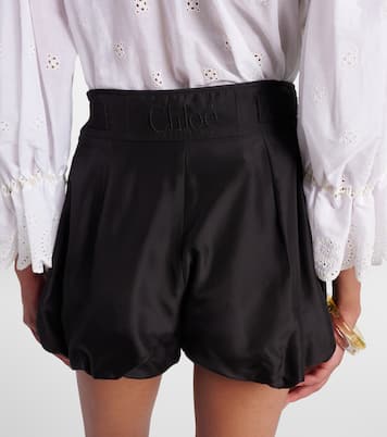 Short à taille haute en soie | Chloé