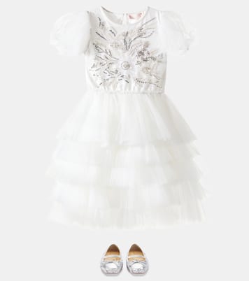 White Orchid embellished tulle dress | Tutu Du Monde