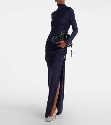 Sofia 90 crystal-embellished leather-trimmed pumps | Bottega Veneta