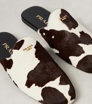 Mules en cuir façon poulain | Prada