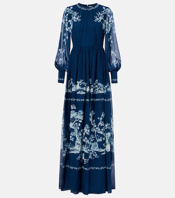 Floral ruched silk gown | Erdem