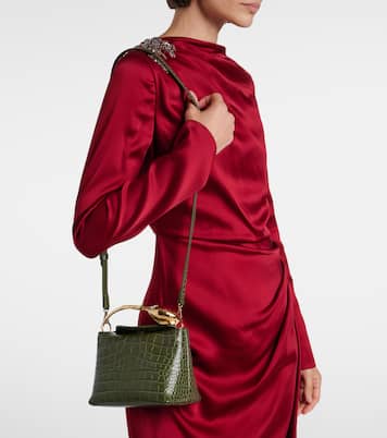 Bloom Mini croc-effect leather tote bag | Erdem