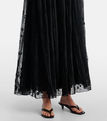 Embroidered floral tulle maxi dress | Toteme