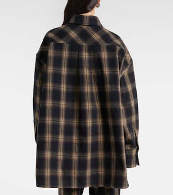 Chemise oversize en coton à carreaux | The Attico