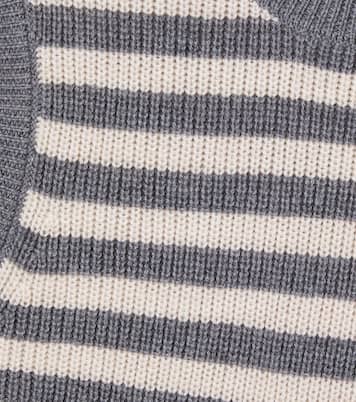 Ruby striped wool sweater vest | Wheat