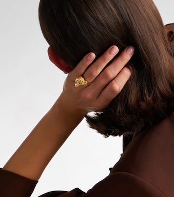 Ring Wallpaper Heart aus 14kt Gelbgold mit Diamanten | Sydney Evan