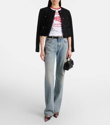 Printed cotton-blend jersey T-shirt | Dolce&Gabbana